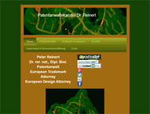 Tablet Screenshot of patentanwalt-reinert.de